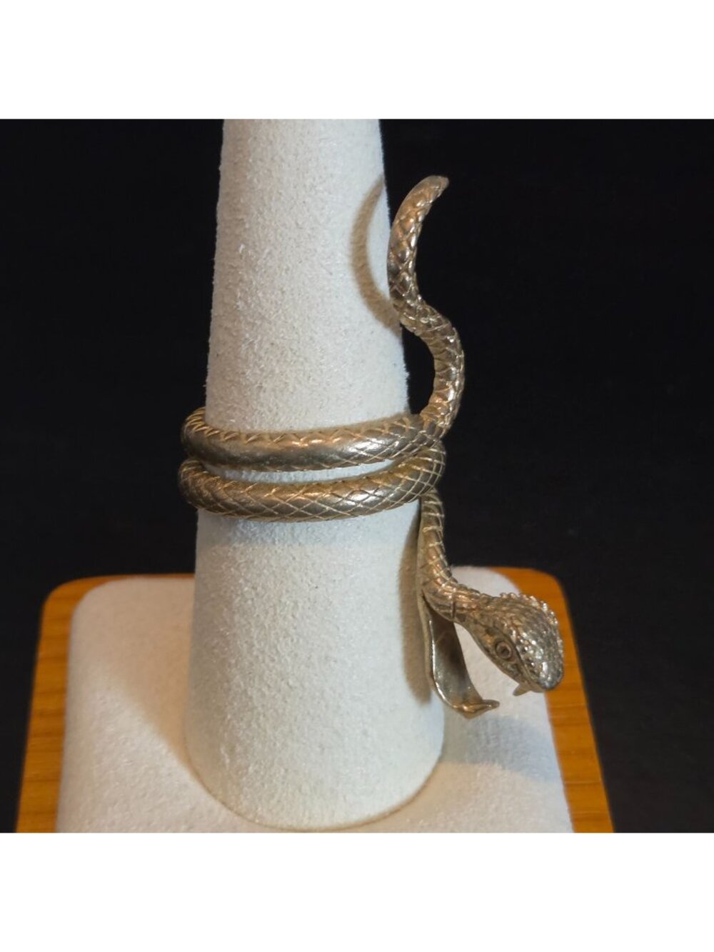 Gold Tone Wrap Around Snake Statement Ring Womens 9